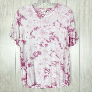 Sundry | Pink & White Tie Dye T-Shirt Size 2 (Small)
